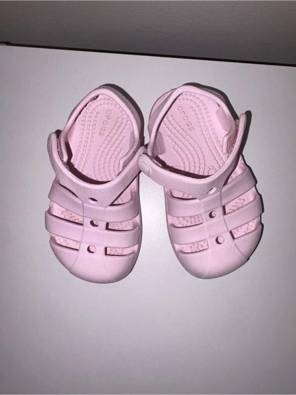 CROCS Toddler Pink Closed-Toe Swim Sandals